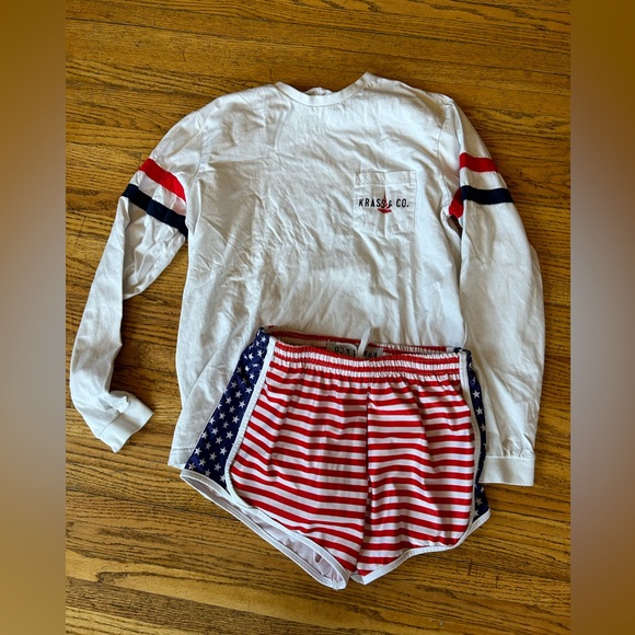 Stars and Stripes Tee and Shorts Set - Picture 1 of 4